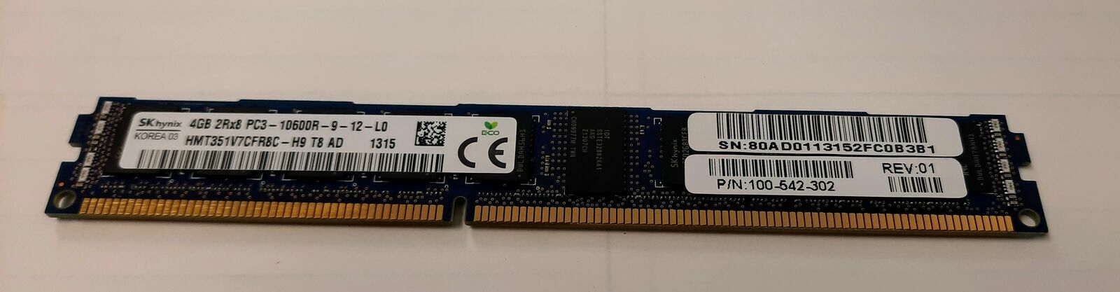 EMC 100-542-302 4GB DDR3 PC3-10600R DIMM RAM Memory for VNXe3100 VNXe3150