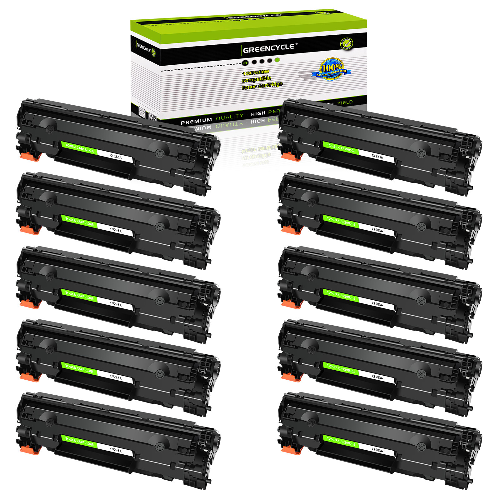 10PK CF283A Toner Fits For HP 83A LaserJet Pro MFP M125ra M127fp M125fp M225rdn