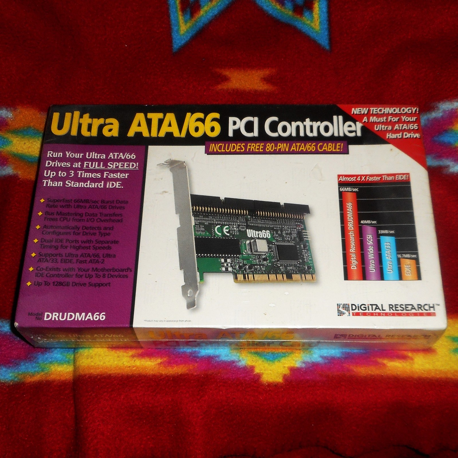 Digital Research Tech. Ultra ATA/66 PCI Controller Card New In Sealed Box