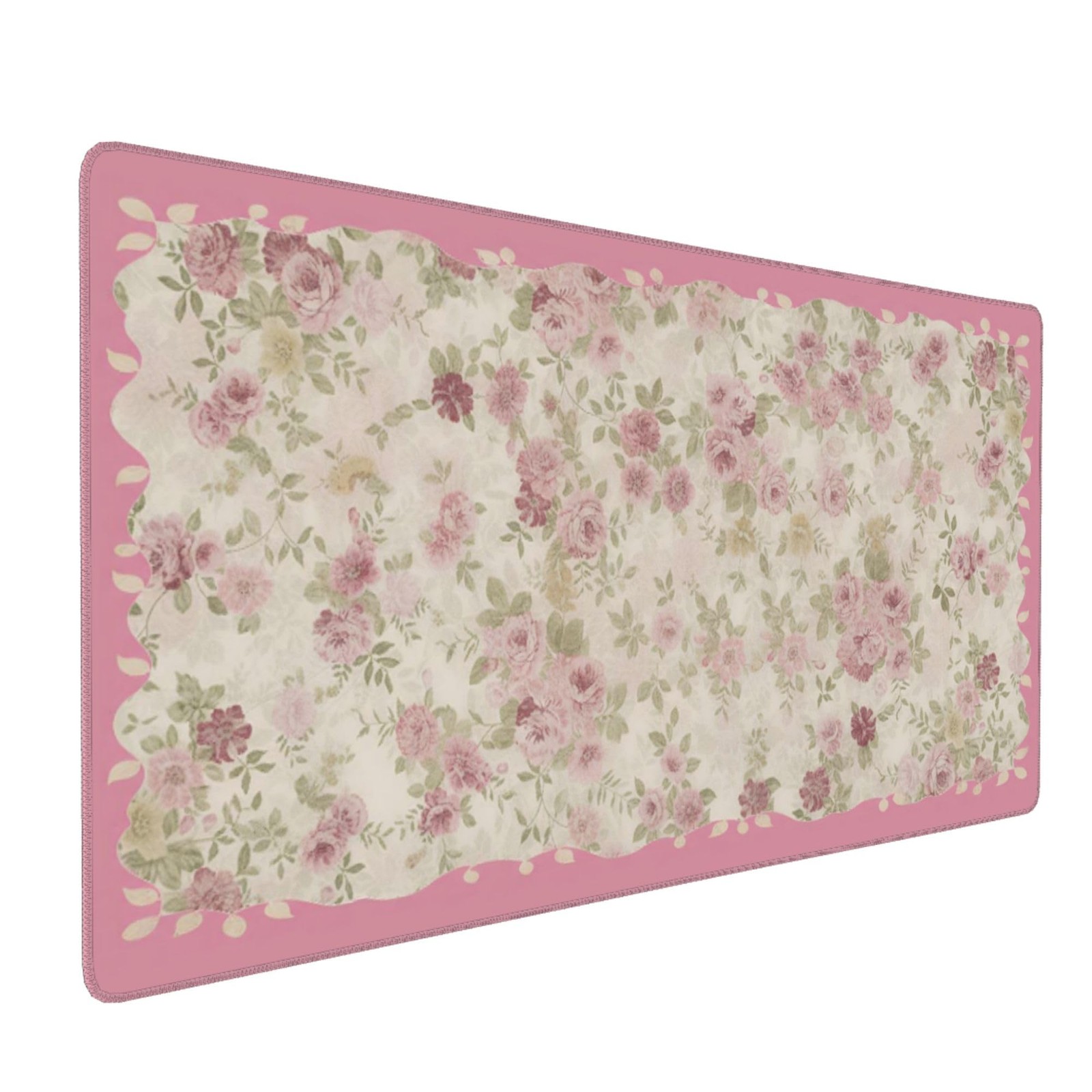 OUNNTC Desk Pad Pink Village Flower XXL
