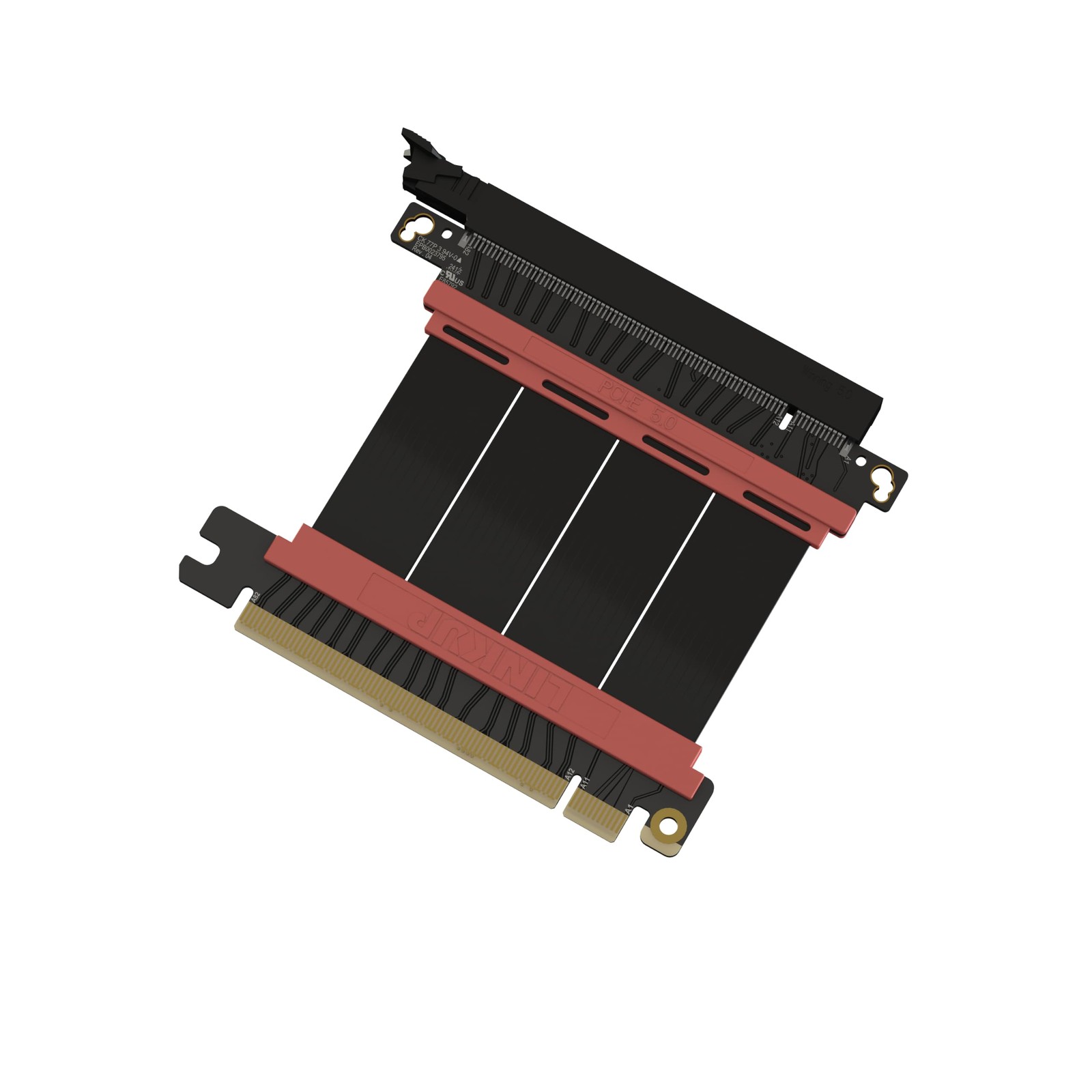LINKUP AVA5 PCIe 5.0 Riser Cable Straight Black 5cm