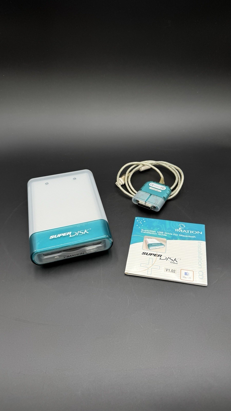 Imation Super Disk External USB Floppy Drive MAC Macintosh USB SD-USB-M No Cord