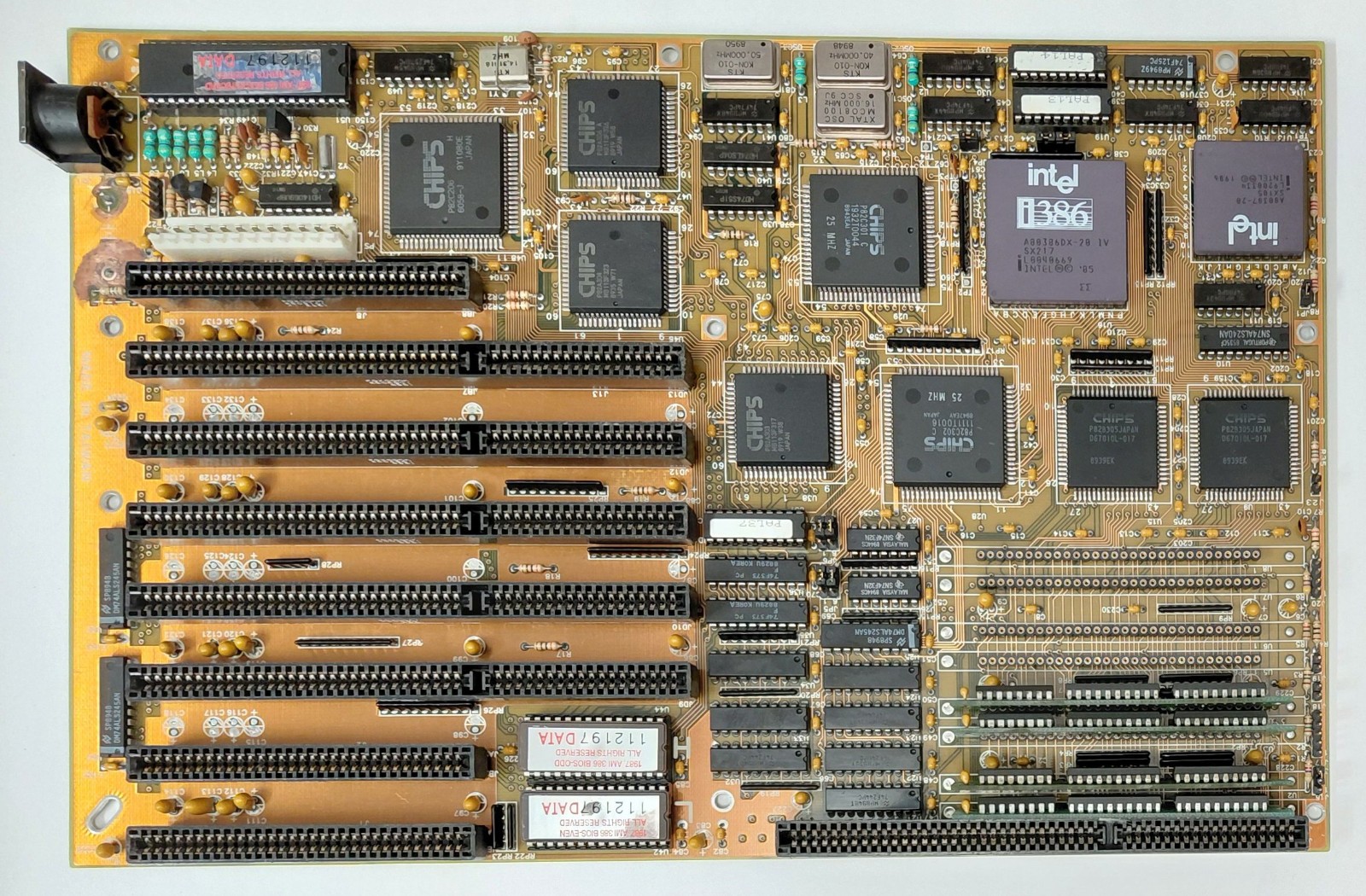 DataExpert 386 ISA Retro Motherboard + Intel 80386DX 20MHz + 80387 + 1MB SIPP RAM