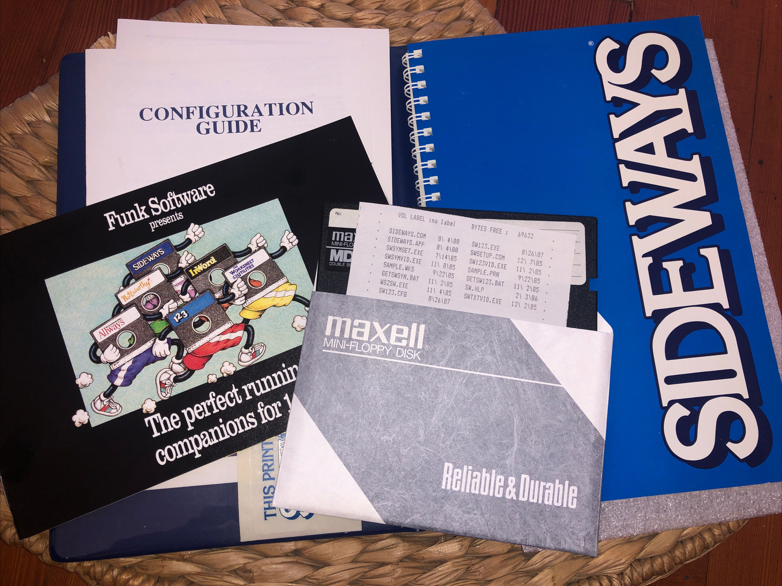 SIDEWAYS - 1985 Funk Software With Floppy Disk