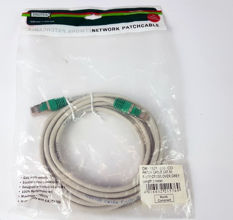 Digitus RJ45 Network Network Crossover Patch Cable 3 Meter Cat 5E DK-1521-030-C