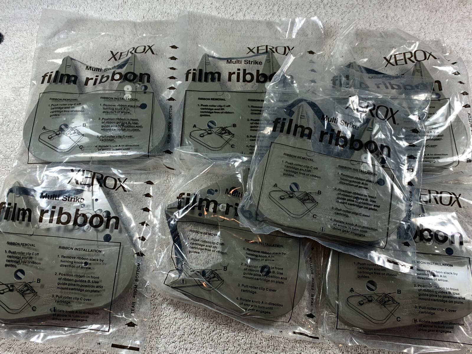 Lot 7x Xerox Multi Strike Film Ribbon 8R413 OEM New Old Stock Vintage Expired?