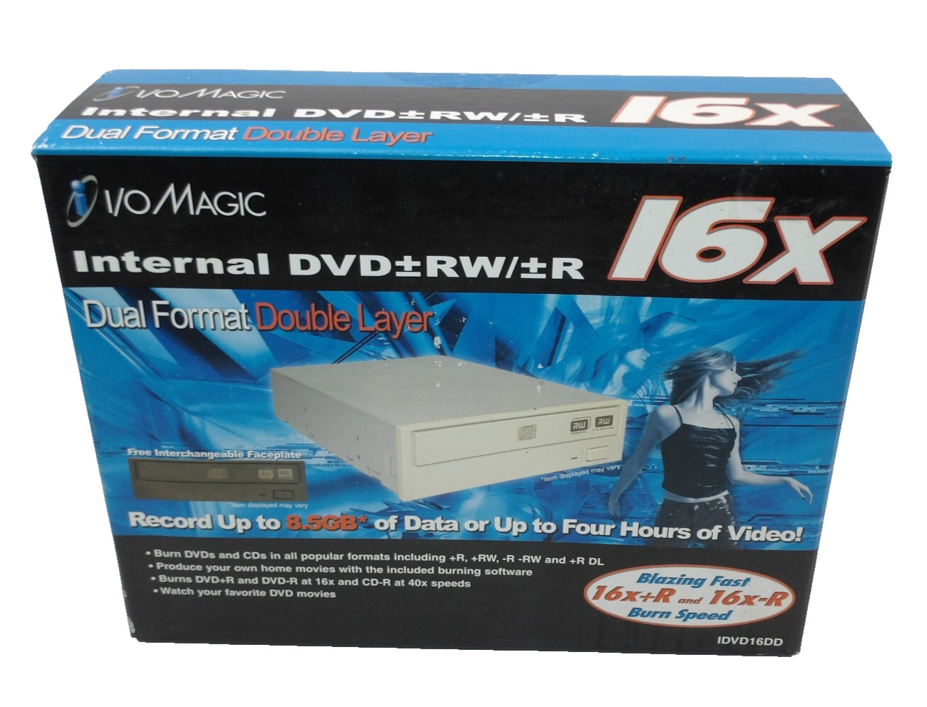 I/O Magic Internal DVD+RW/+R 16x Dual Format Double Layer #IDVD16DD NIB