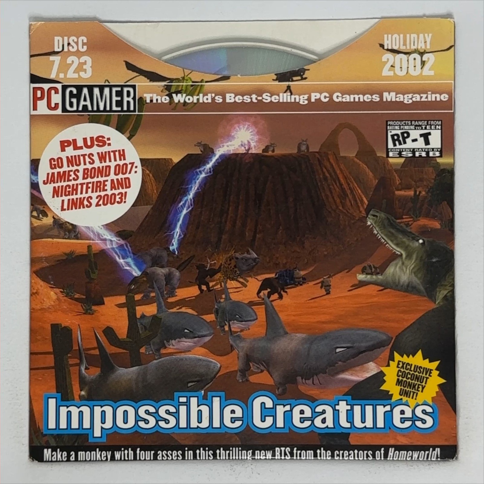 PC Gamer Demo Disc 7.23 Holiday 2002 CD-ROM Vintage PC Gaming Software