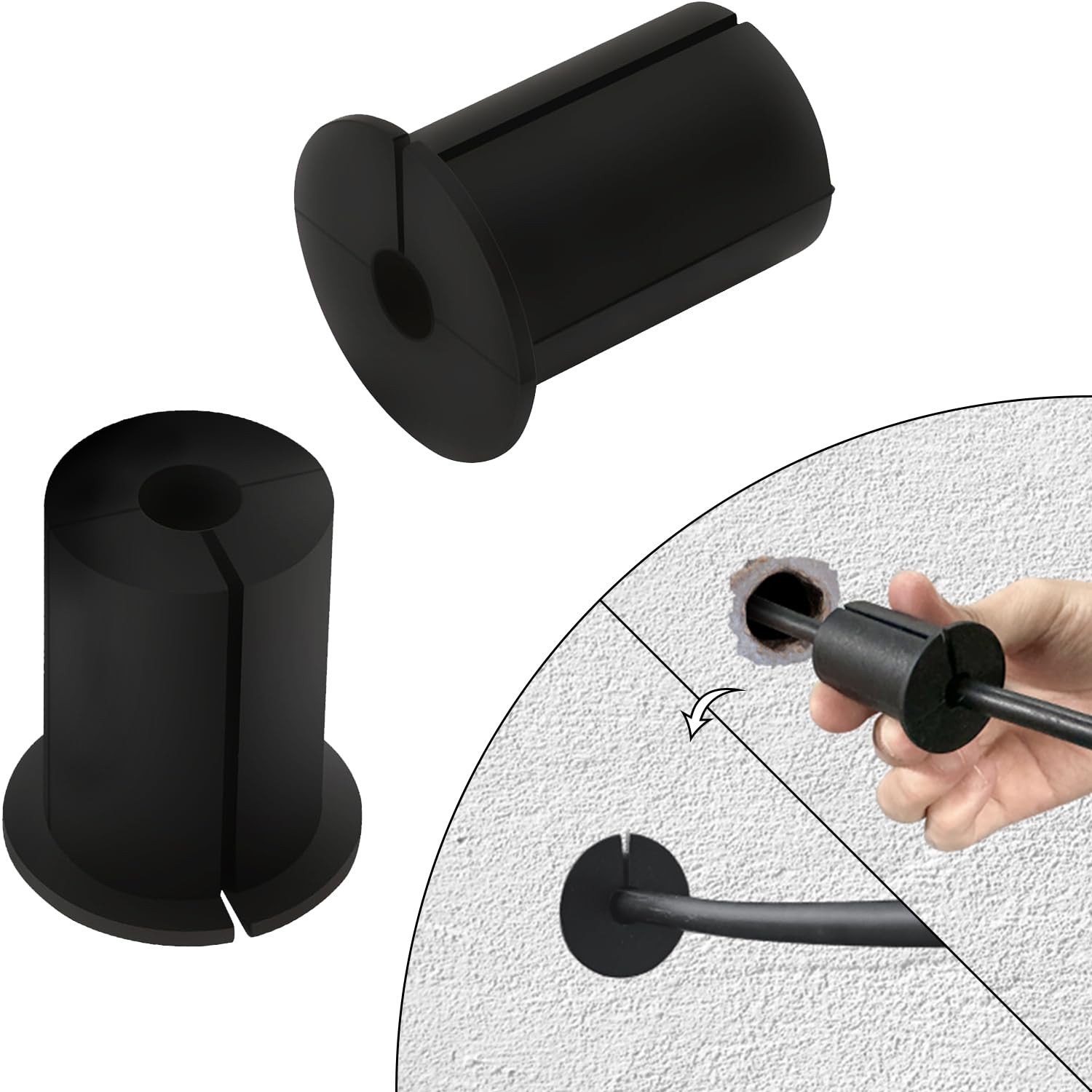 Effortless Cable Management: Wall Bushing Grommet for Starlink Dishy Router E...