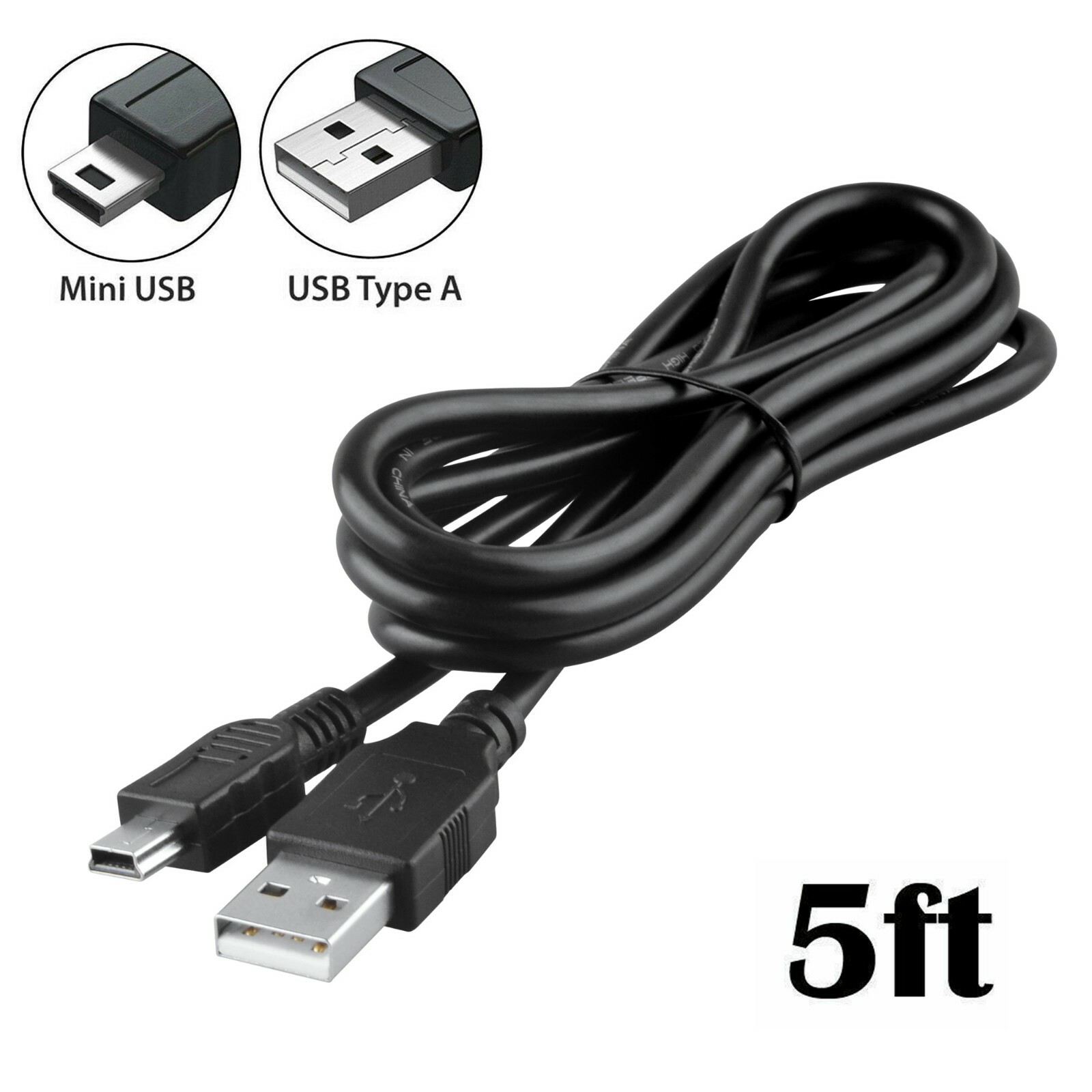 Fite ON 5ft USB Power Charging Cable Cord Lead for Zoomer Robot Kitty Whiskers