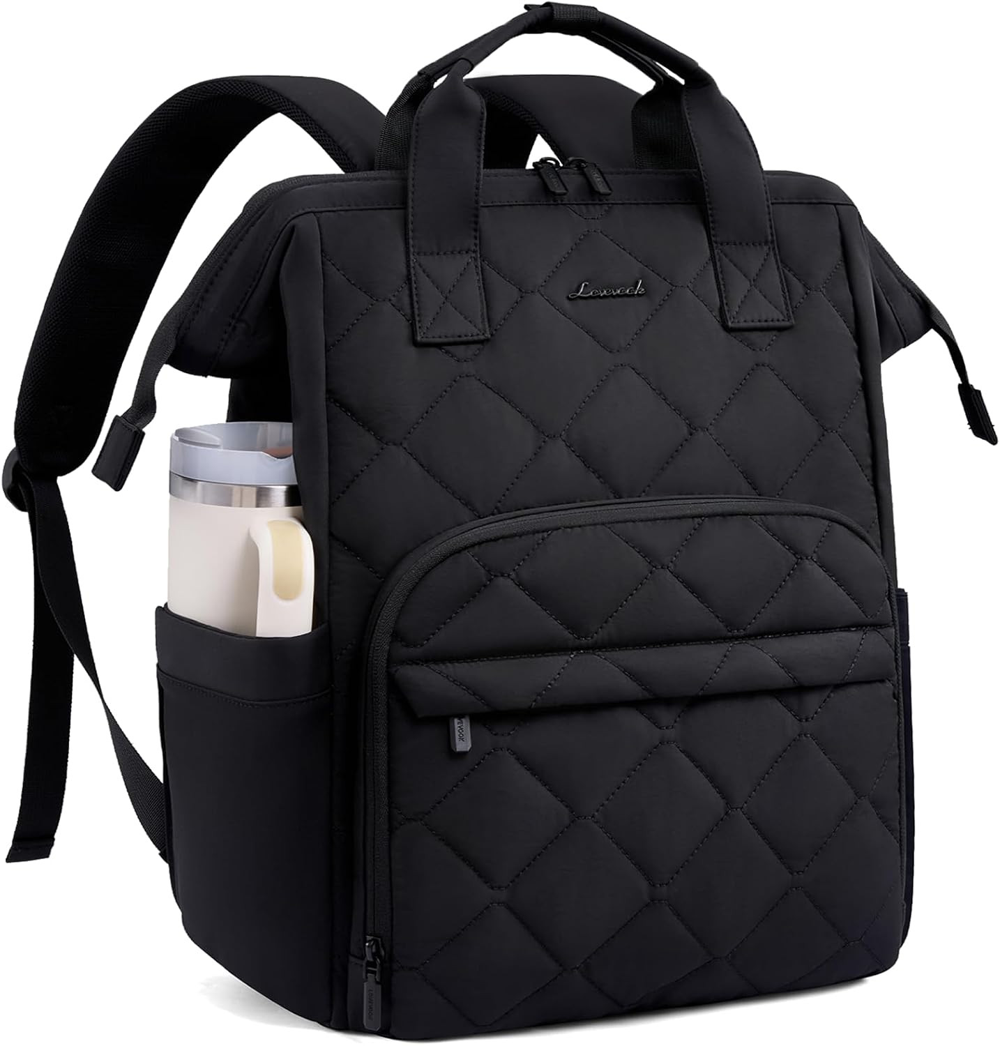 Laptop Backpack for Women Work Bag 15.6 Inch Black