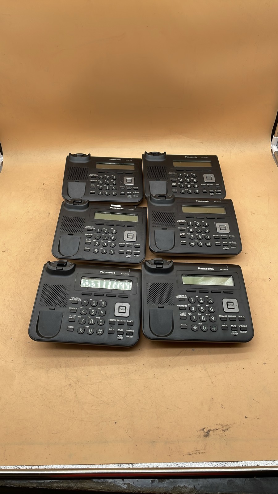 Panasonic KX-UT113-B Basic SIP IP Telephone VoIP Phone Base Unit Only Lot of 6