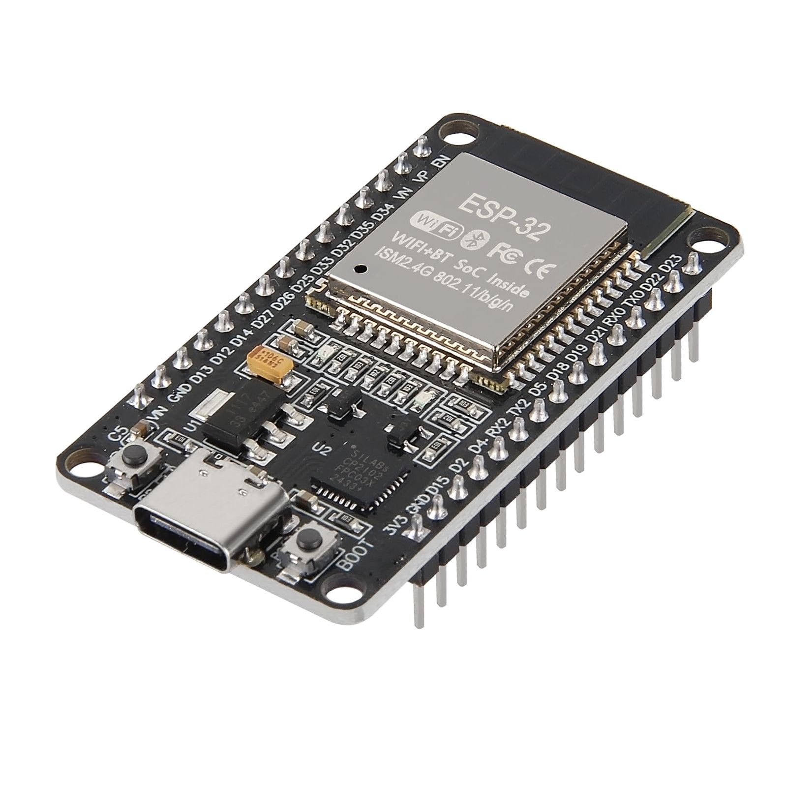 1PCS Type-C ESP32 ESP-WROOM-32 Development Board WiFi + Bluetooth CP2102 Dual Co