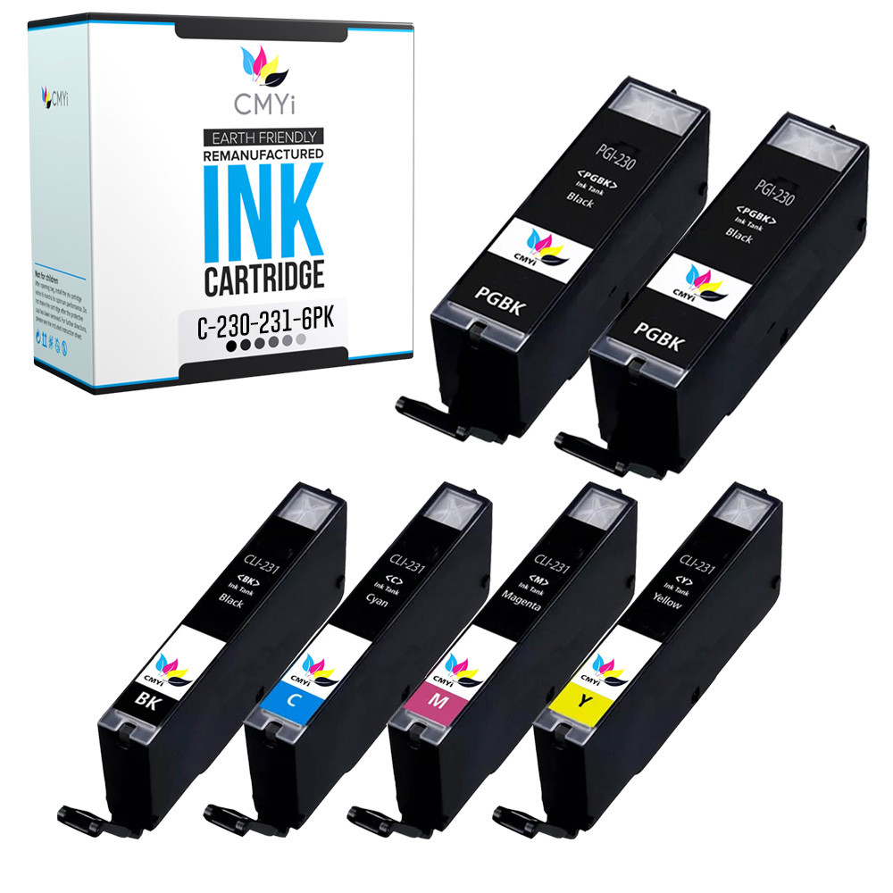 6-Pack Compatible PGI-230 and CLI-231 Ink Cartridges for Canon PIXMA TS8820