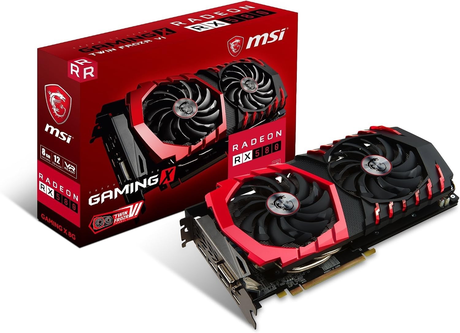 MSI VGA Graphic Cards RX 580 Gaming X 8G GDDR5 VR READY 12 DIRECTX TWIN FROZR VI