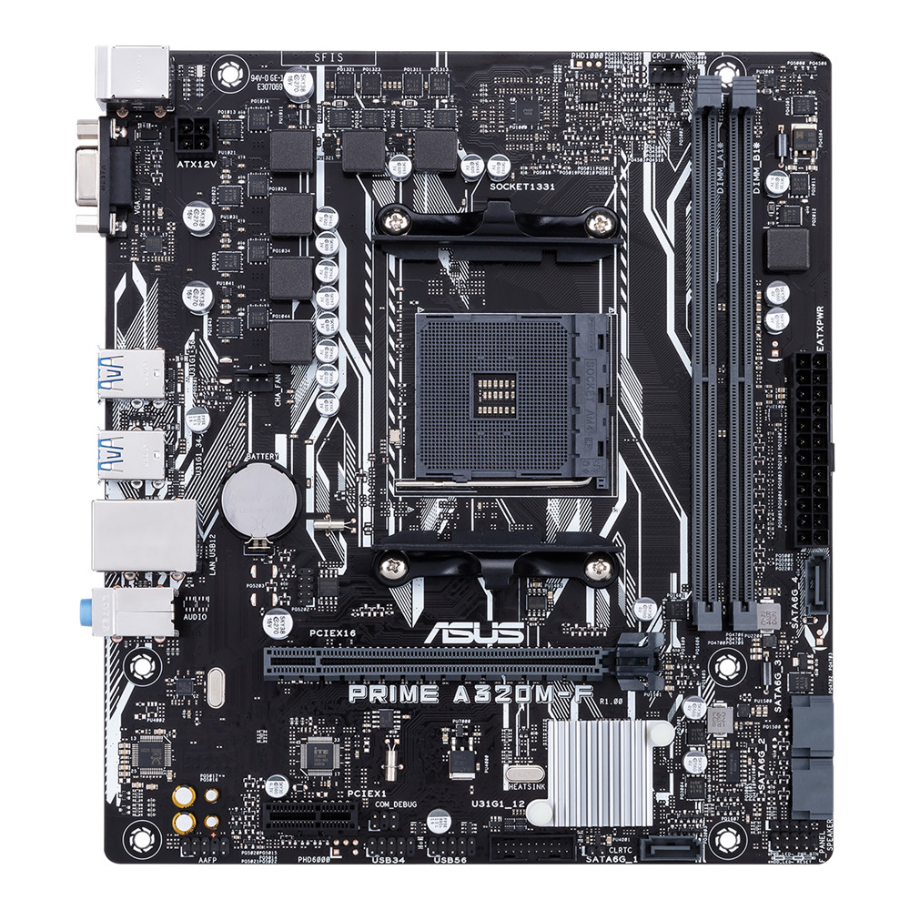 ASUS PRIME A320M-F motherboard AMD A320 Socket AM4 micro ATX VGA ddr4 usb3.1