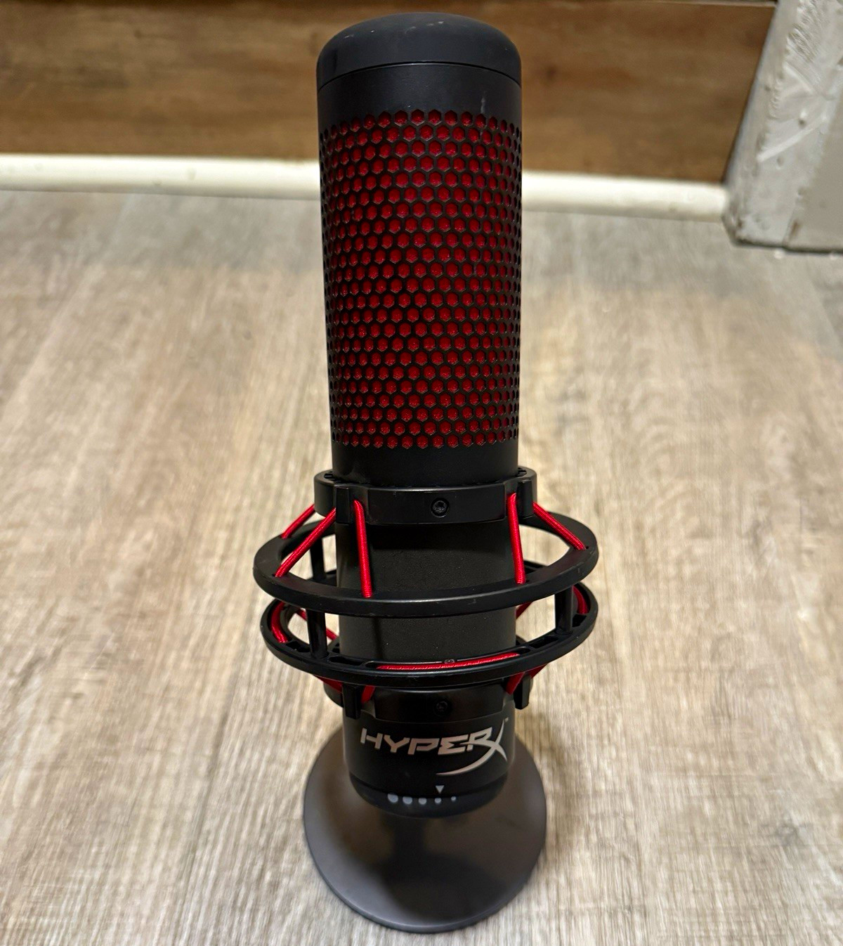 HyperX QuadCast USB Condenser Gaming Microphone Mute Button Stand Black/Red