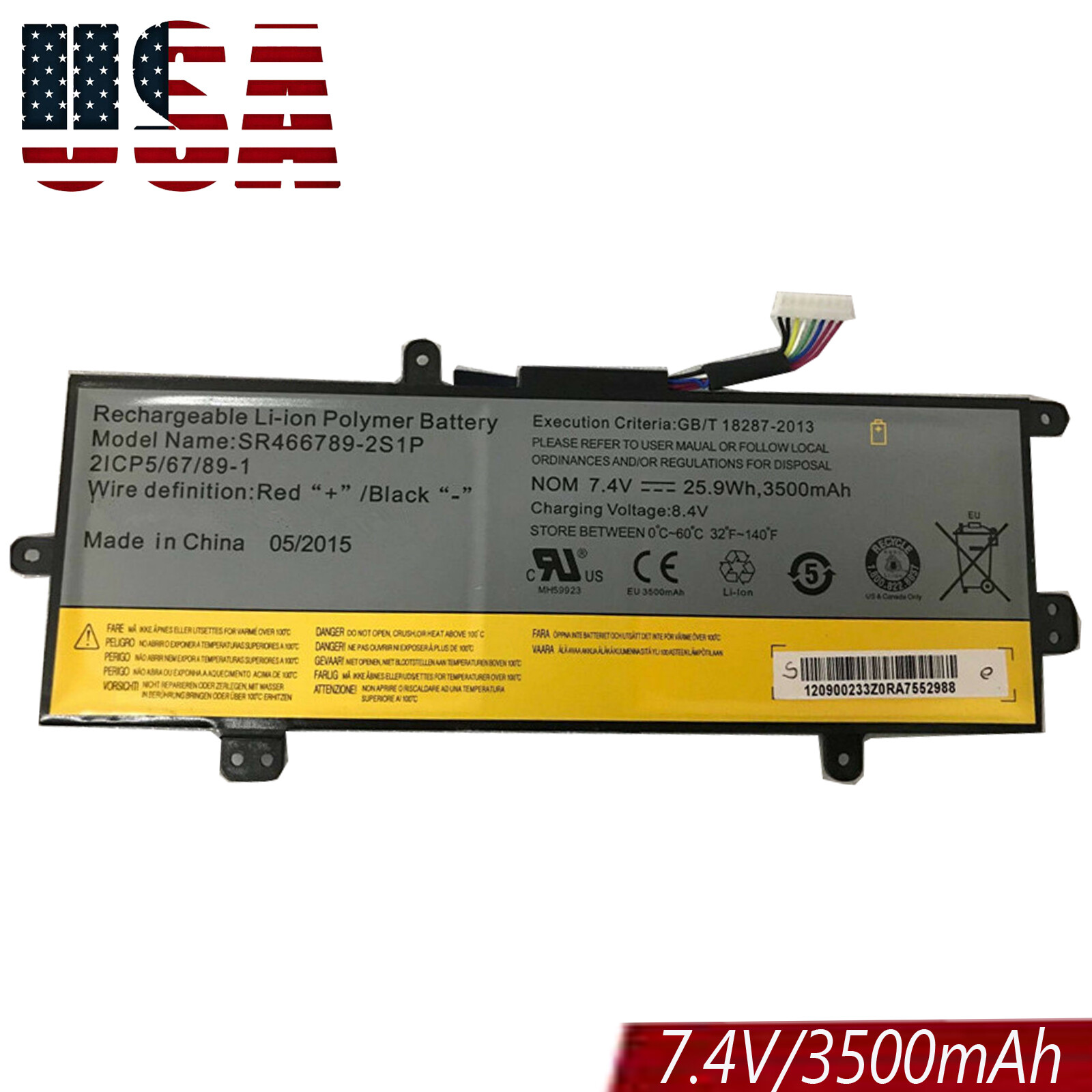 New 3500mAh 7.4V Battery SR466789-2S1P For Hisense Chromebook C11