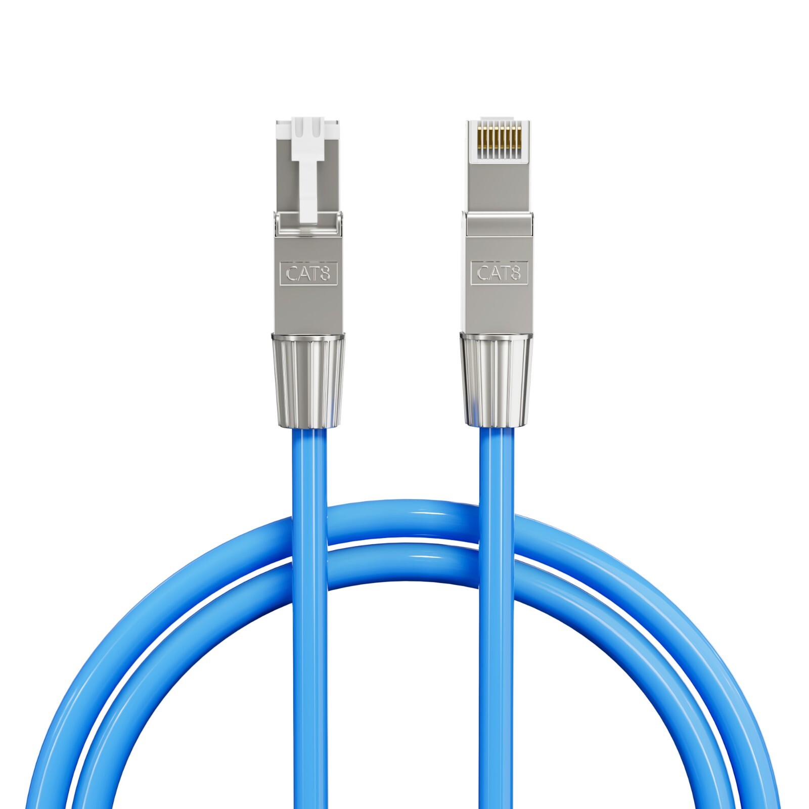 Syston Cat 8 Ethernet Cable 2000MHz 2GHz 40GB 22AWG 4pr Braided S/FTP-CMR Patch