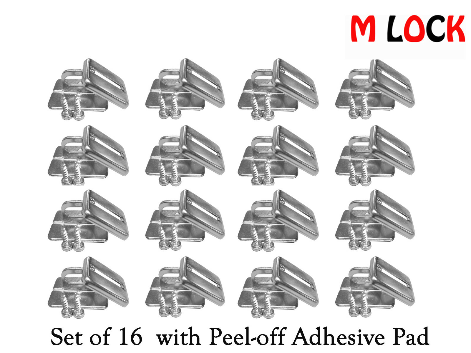 Desktop Anchor Plate for Computer Security Cable Lock "Screw & Pad" 16 Sets NEW