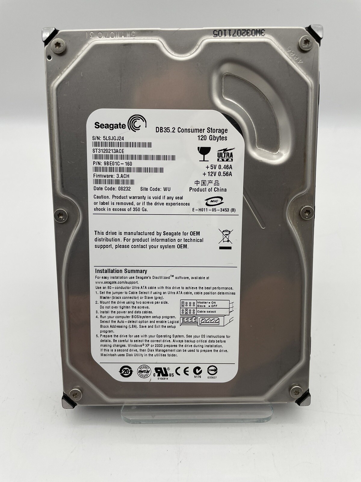 Seagate ST3120213ACE DB35.2 120GB UDMA/100 IDE Hard Drive