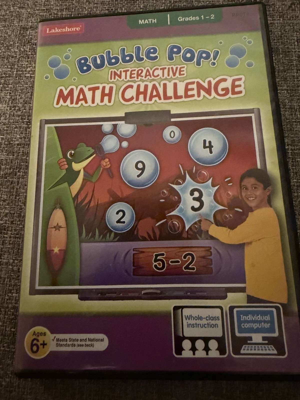 Bubble Pop Interactive Math Challenge DVD For kids Lakeshore 1st & 2nd Grade