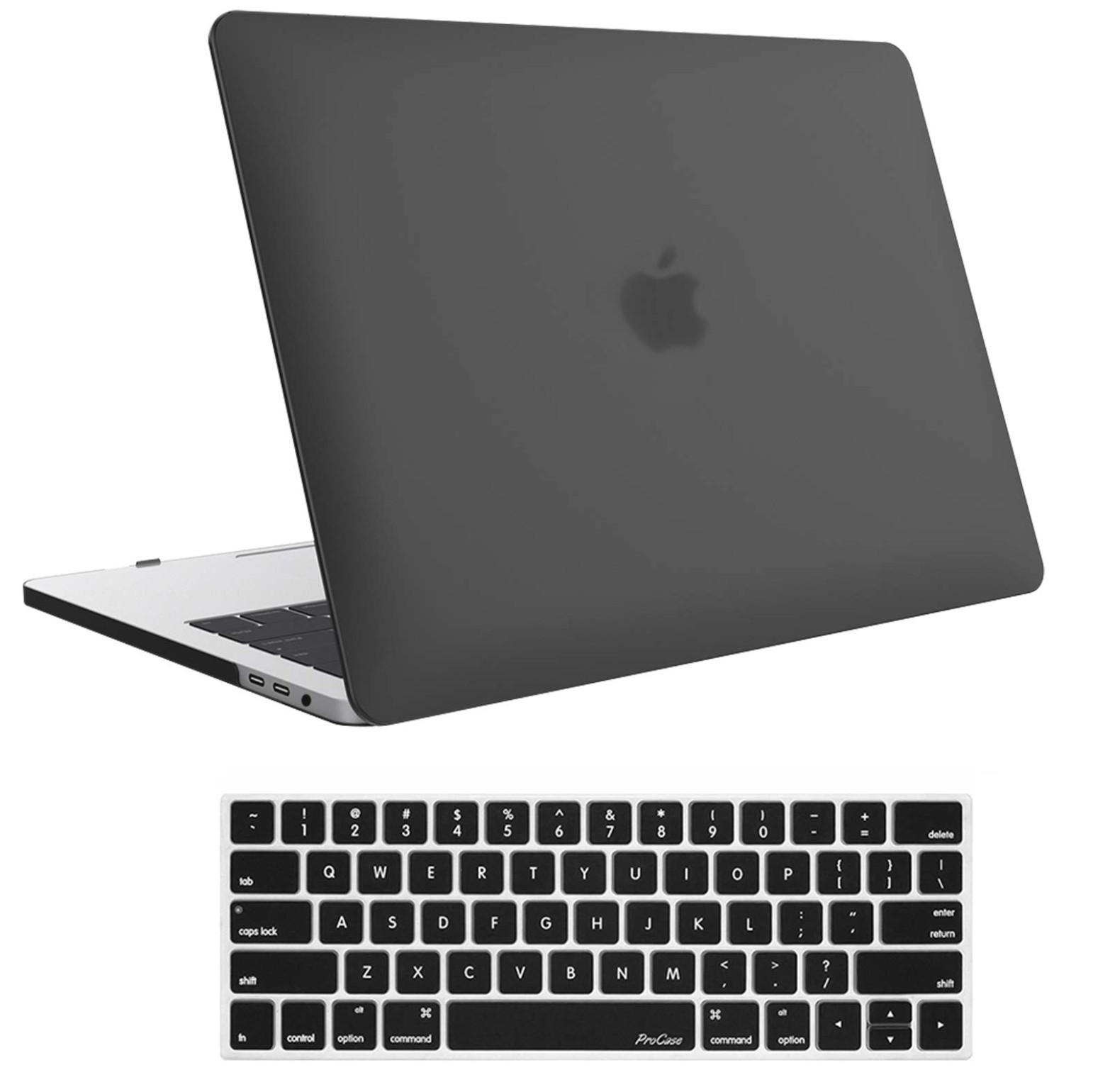 ProCase Hard Shell Case and Keyboard Cover for MacBook Pro 15 -Black