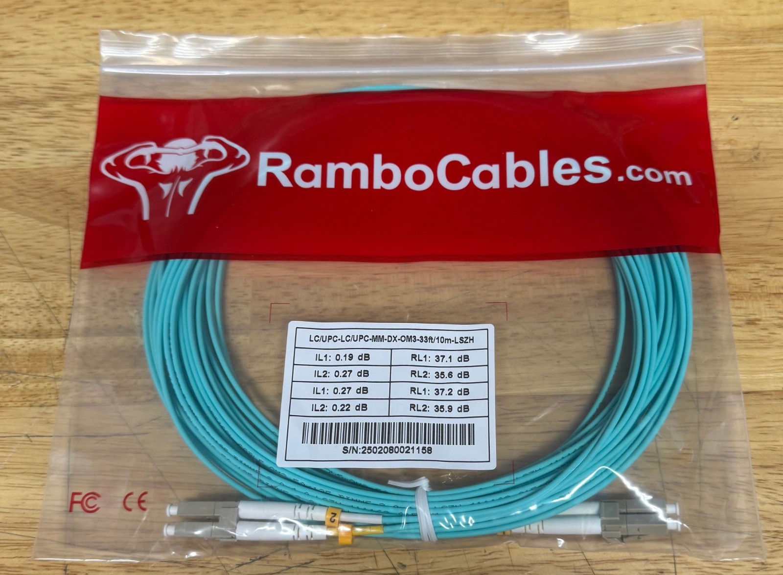rambo cables fiber optic multimode fiber patch cable 