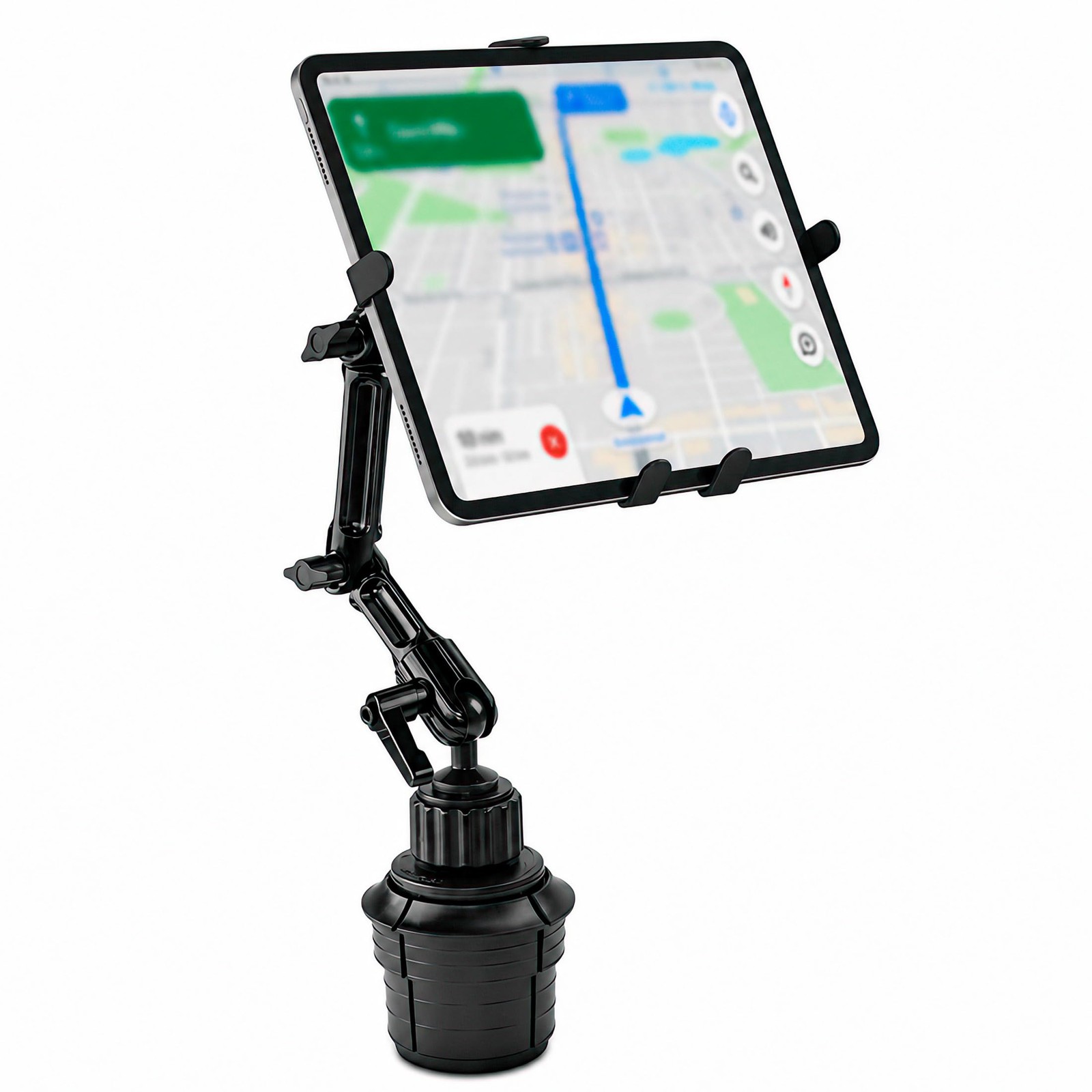 Cup Holder Tablet Mount Fits 2.75"–3.5" Diameter Adjustable Tray 7"–11" Tablets