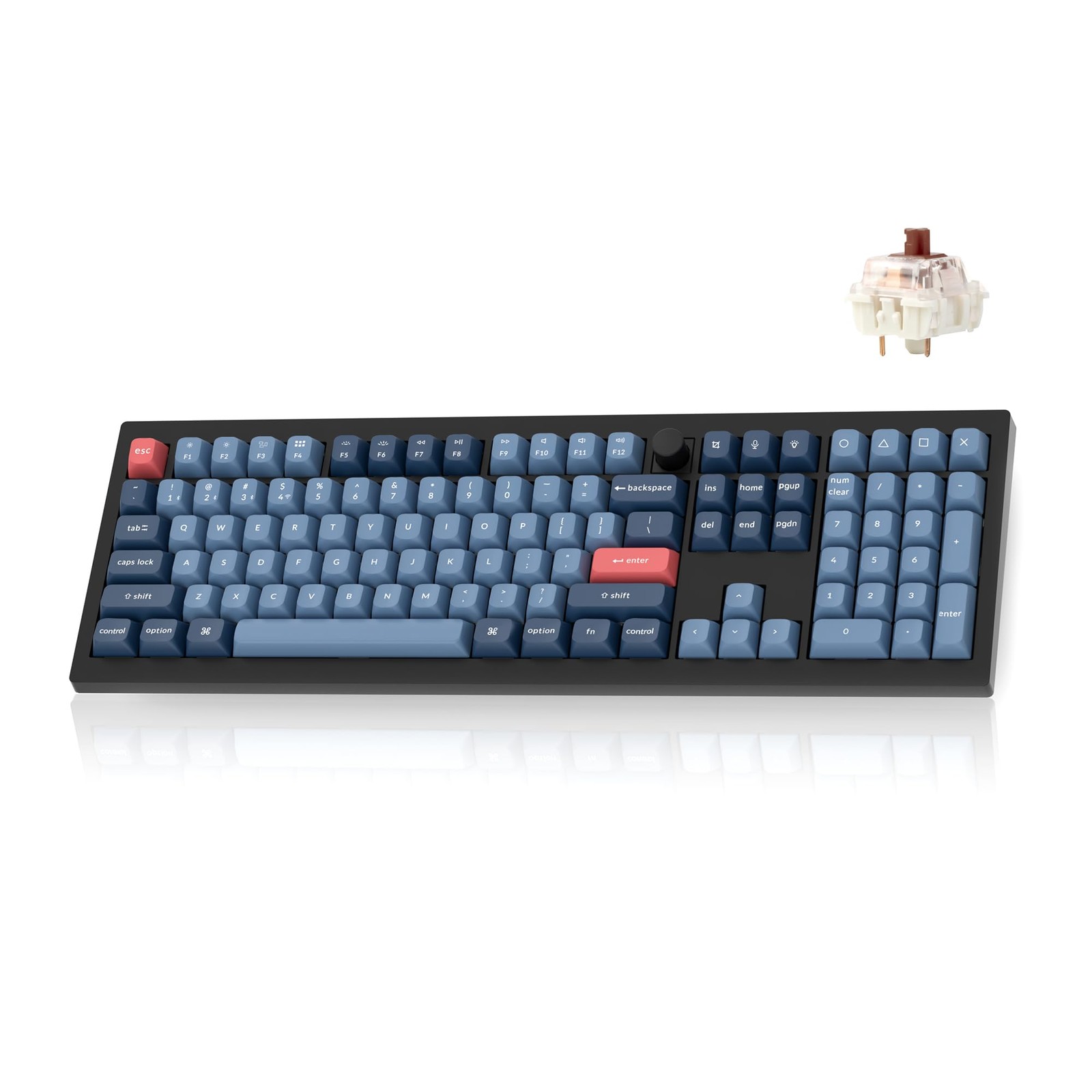 Keychron V6 Max 108-Key Wireless Mechanical Keyboard Brown Switch