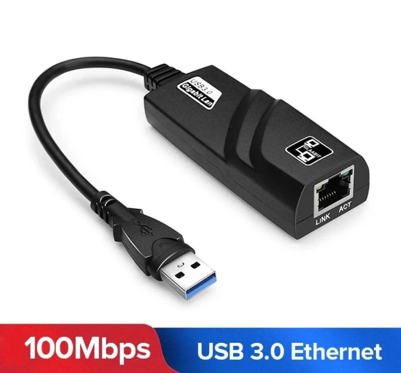 USB 3.0 Gigabit Ethernet LAN RJ45 1000Mbps Network Adapter For Windows PC Mac