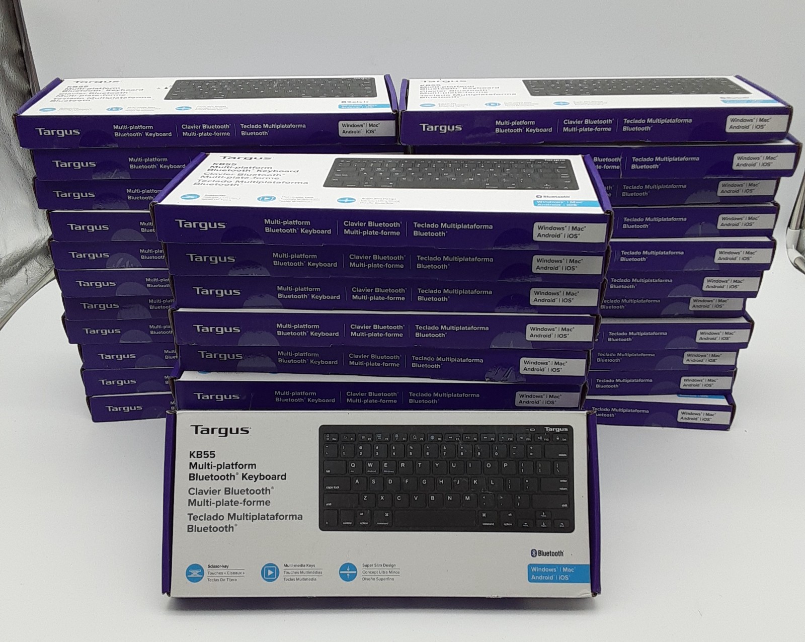 *LOT OF 33* Targus KB55 Wireless Bluetooth Multiplatform Keyboard | Fac Sealed