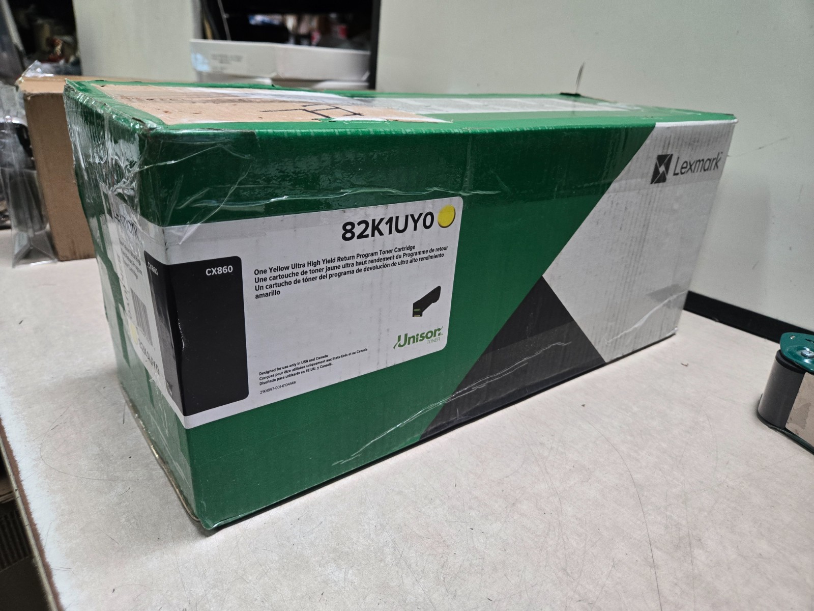 Genuine Lexmark 82K1UY0 Toner Cartridge, Yellow New Open Box. Sealed in plastic