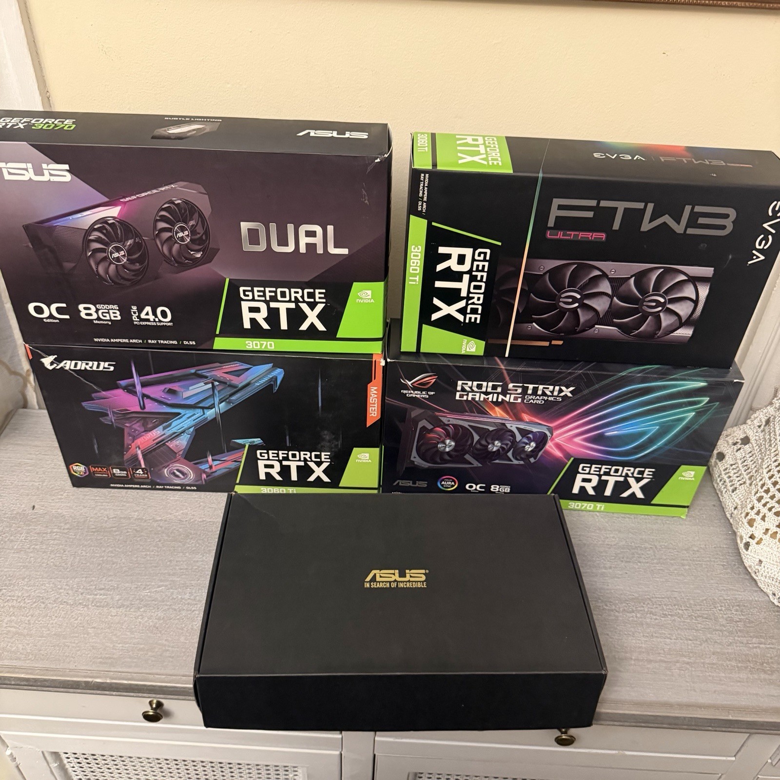 EVGA GeForce RTX Box Only Bundle 3060ti 3070 3070ti 4070ti 5 Pieces ⭐️