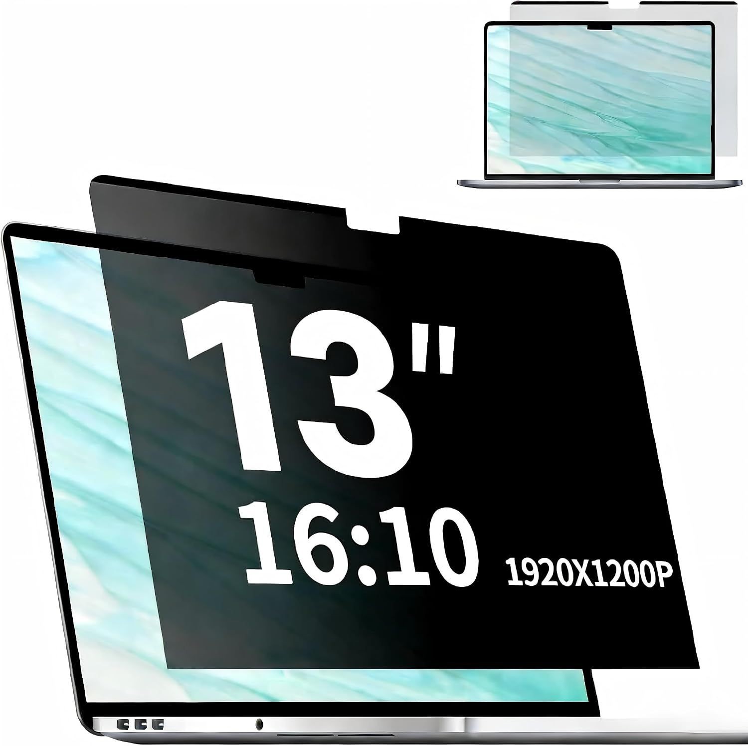 Removable Matte Anti Glare Magnetic Laptop Privacy Screen 13.3 Inch 1920x1200P
