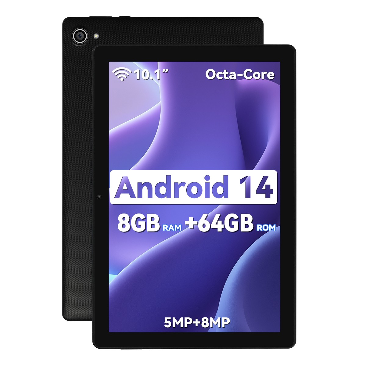 Tablet 10 inch Android 14 Tablet 8+64GB RAM Octa-Core 1280×800 w/Keyboard&Mousse