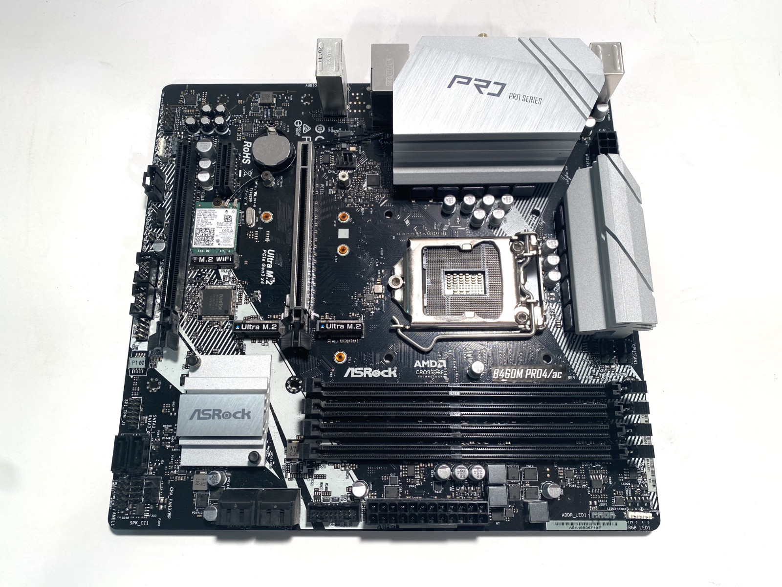 ASRock B460M Pro4/AC Micro ATX Motherboard – For Parts or Repair