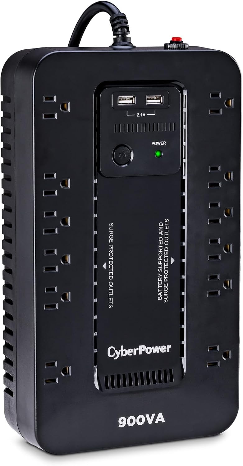 CyberPower ST900U-R Standby UPS, 900VA/500W, 12 Outlets - Certified Refurbished
