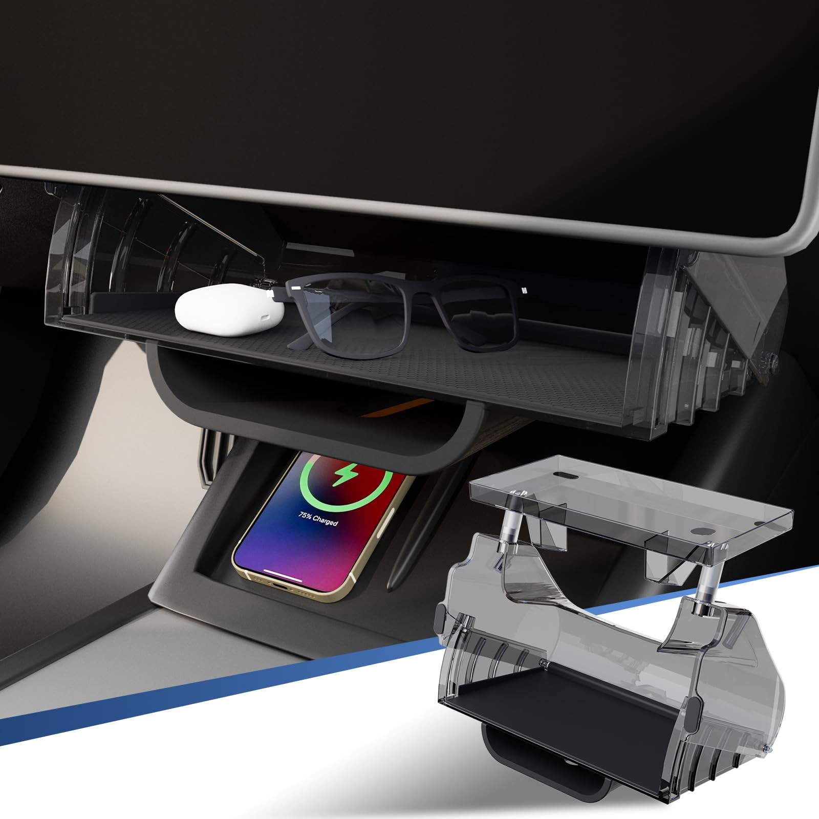 for Tesla Model Y Juniper & Model Y L Under Screen Storage Organizer 2025-202...