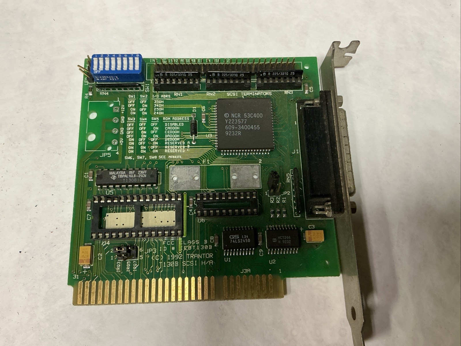 NEC / Trantor T130B 8-bit ISA SCSI Controller (bootfähig, retro, 1992)