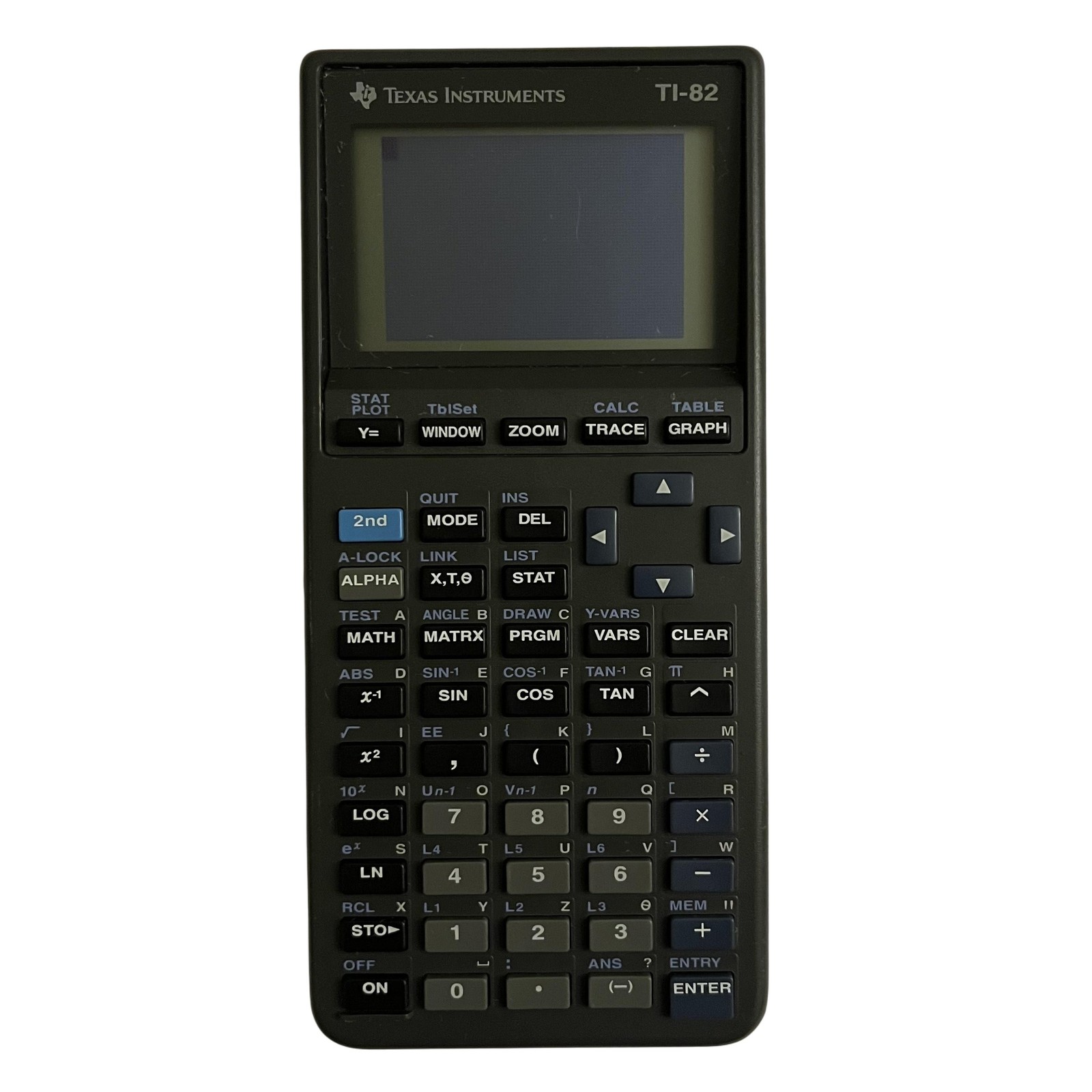 Vintage Texas Instruments TI-82 Graphing Calculator 90s Black Math School TESTED