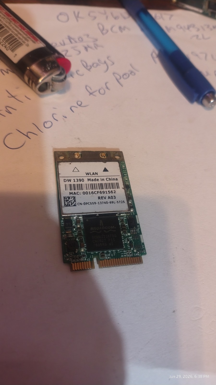 Dell Broadcom Wireless Wifi Card DW1390 0PC559 BCM94311MCG