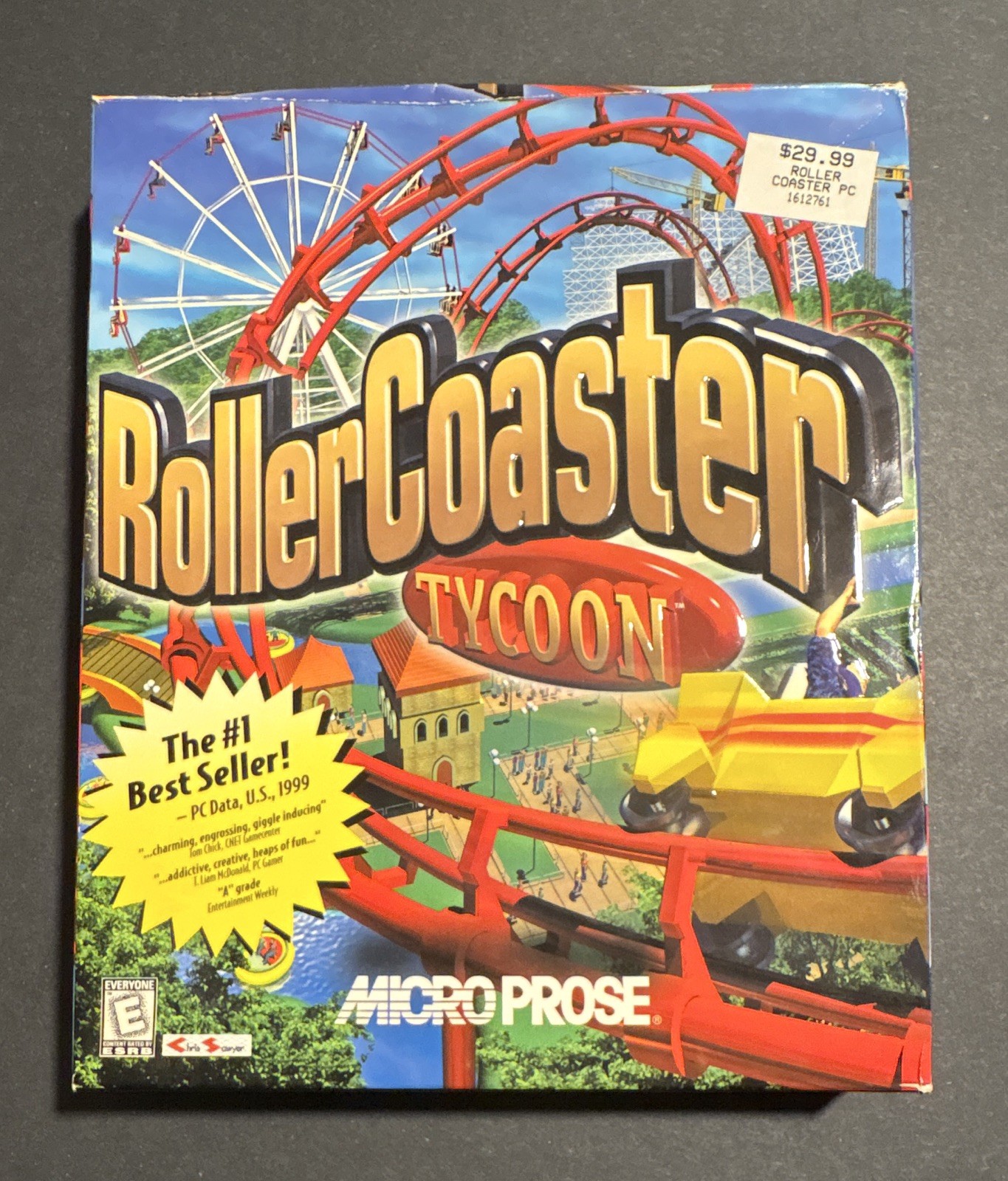 MicroProse RollerCoaster Tycoon PC CD-ROM Game for Windows 95/98 w/ Box