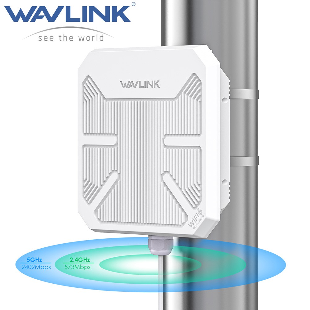 WAVLINK 3000Mbps Outdoor Extender WiFi 6 Router Long Range AP 300 Meters 1.5KM