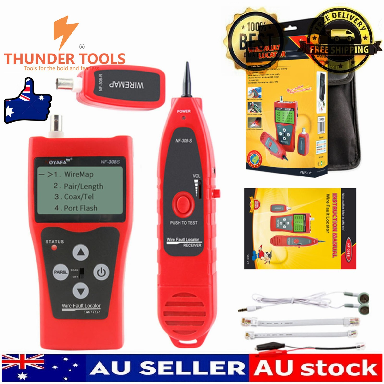 Thunder Tools NOYAFA Multi-functional LCD Network Cable Tester High