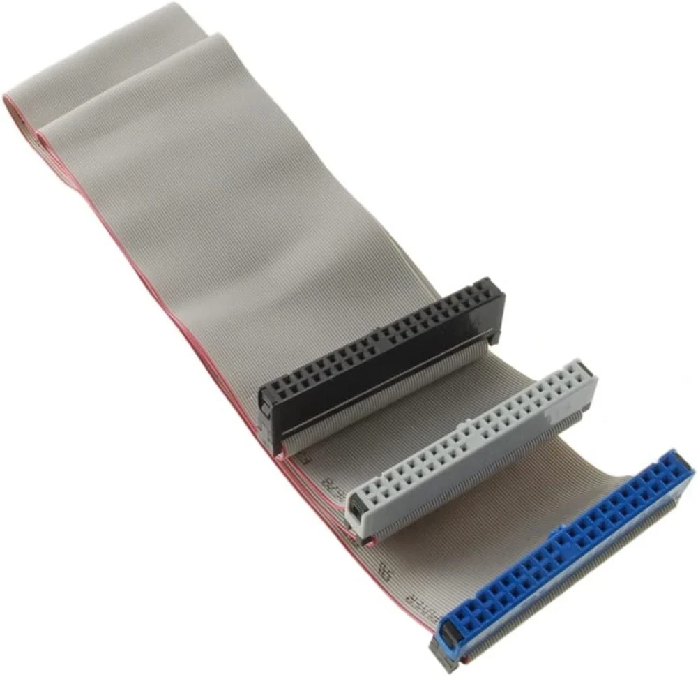 24" 40-Pin 80-Wire Ultra ATA 2-Drive Ribbon Cable, Manhattan 332781, Grey