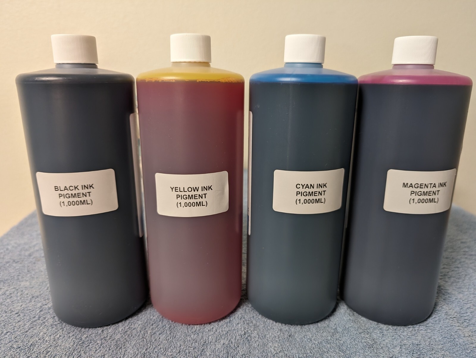 4 x T8581-T8584 COMPATIBLE PIGMENT INK REFILL EPSON WF-C20590 C20590 4000ML CYMK