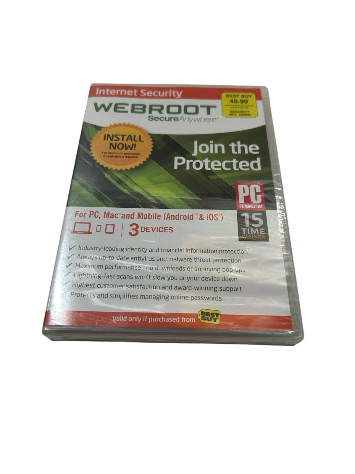 Webroot SecureAnywhere Internet Security - Join The Protected for Windows & Mac 