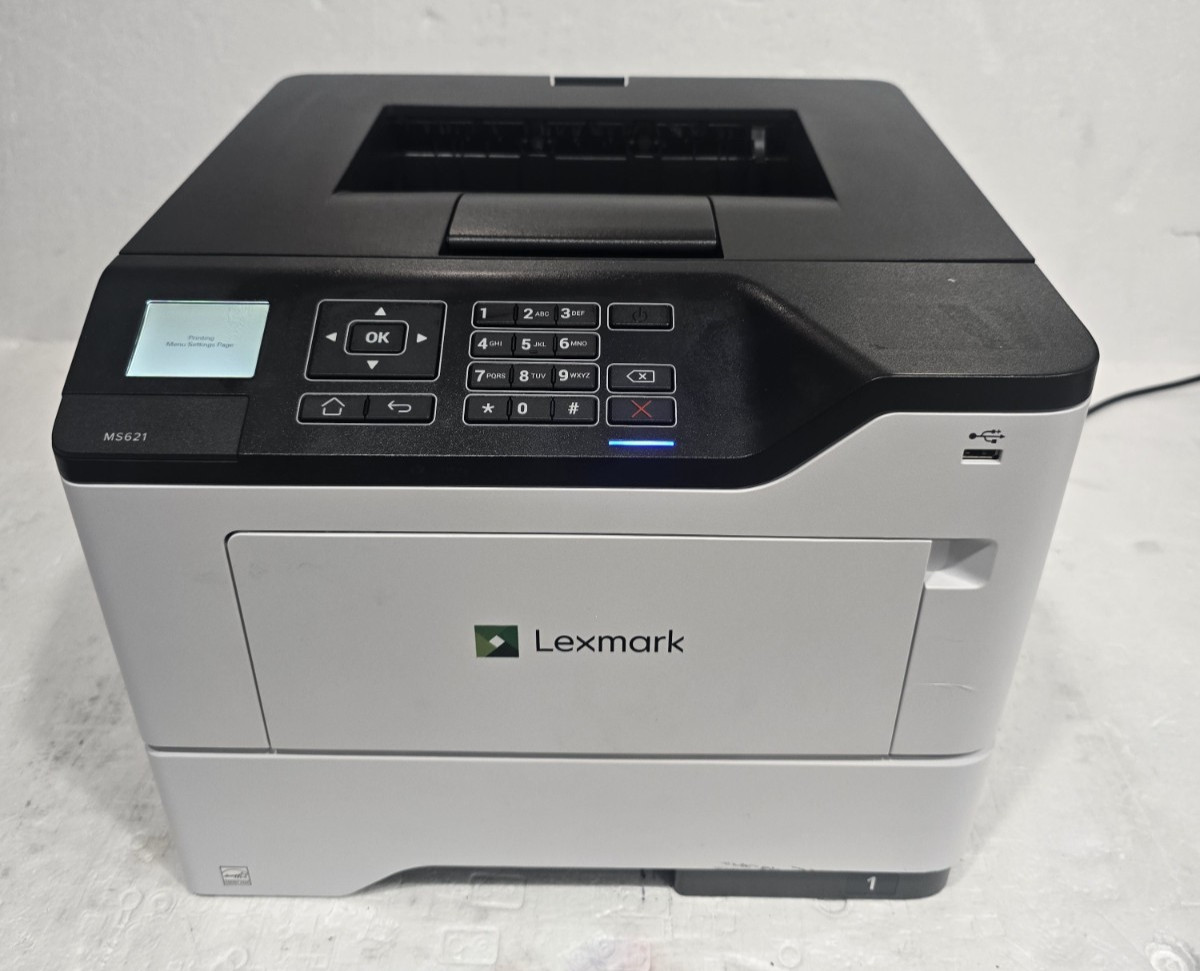 Lexmark MS621dn Monochrome Laser Printer Duplex Network USB Drum No Toner