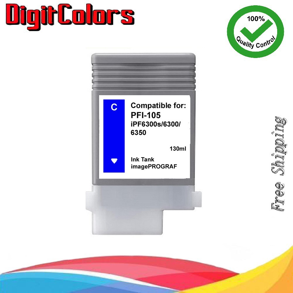 PFI-105 Cyan Ink Cartridge For Canon IPF IPF 6300s 6300 IPF6350 PFI105C
